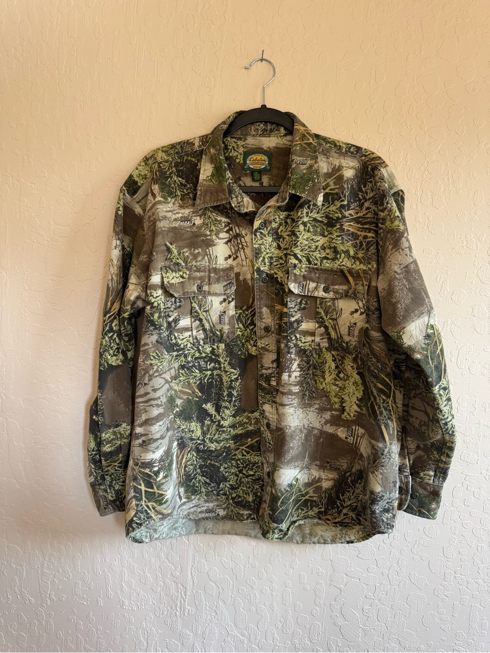 Cabela's Men's Camo Field Shirt Jacket - Green Brown